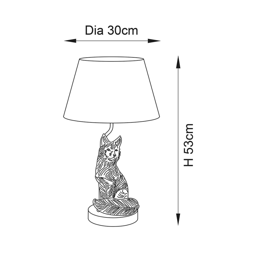 Endon 106796 - Bordslampa FOX 1xE14/6W/230V svart/mässing