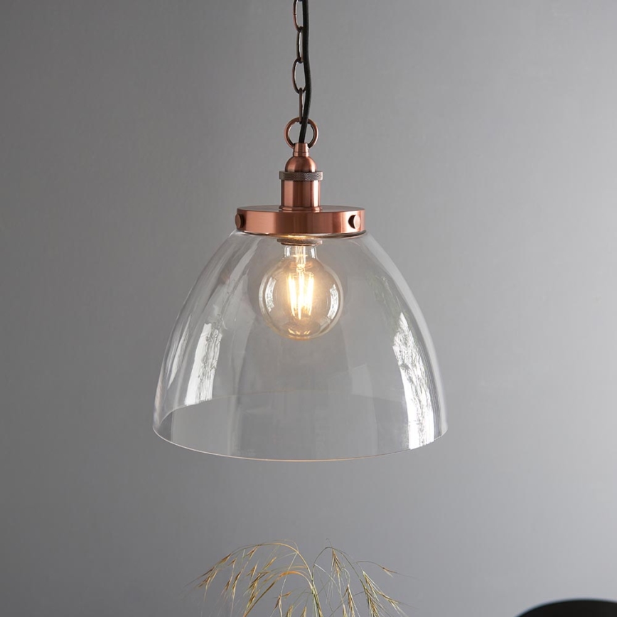Endon 106895 - Hänglampa med kedja HANSEN 1xE27/10W/230V koppar