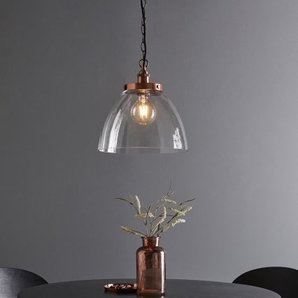 Endon 106895 - Hänglampa med kedja HANSEN 1xE27/10W/230V koppar