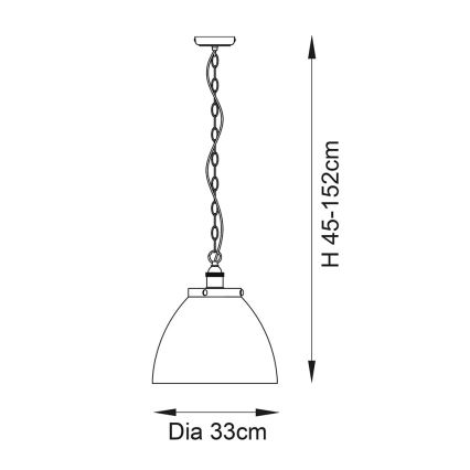 Endon 106895 - Hänglampa med kedja HANSEN 1xE27/10W/230V koppar