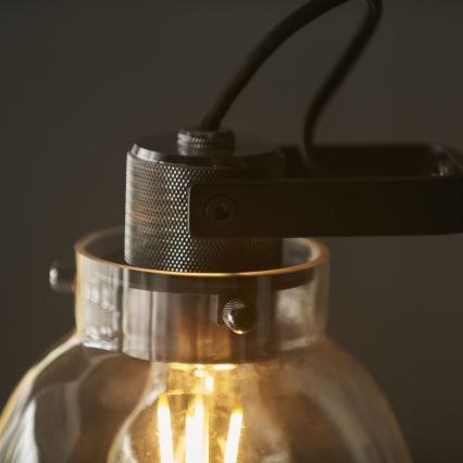 Endon 107012 - Bordslampa URBAN 1xE27/10W/230V svart/rökfärgad