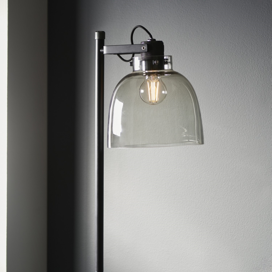 Endon 107013 - Golvlampa URBAN 1xE27/10W/230V svart/rökig