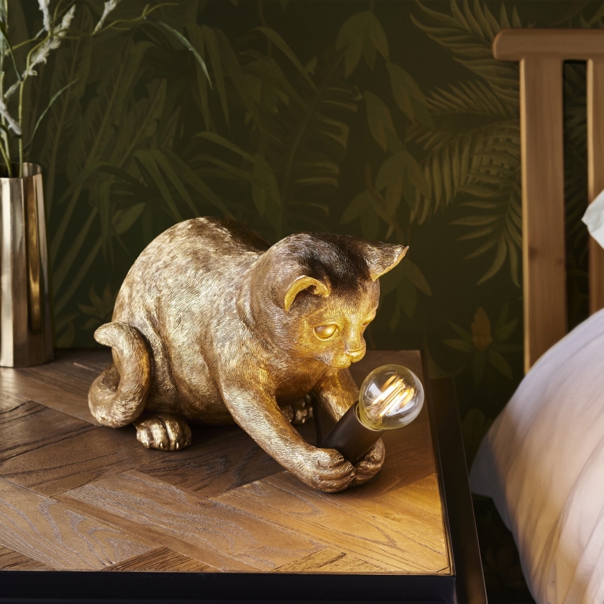 Endon 107389 - Bordslampa KITTEN 1xE14/7W/230V guld