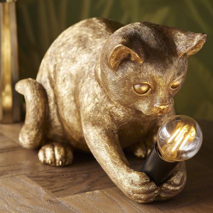 Endon 107389 - Bordslampa KITTEN 1xE14/7W/230V guld