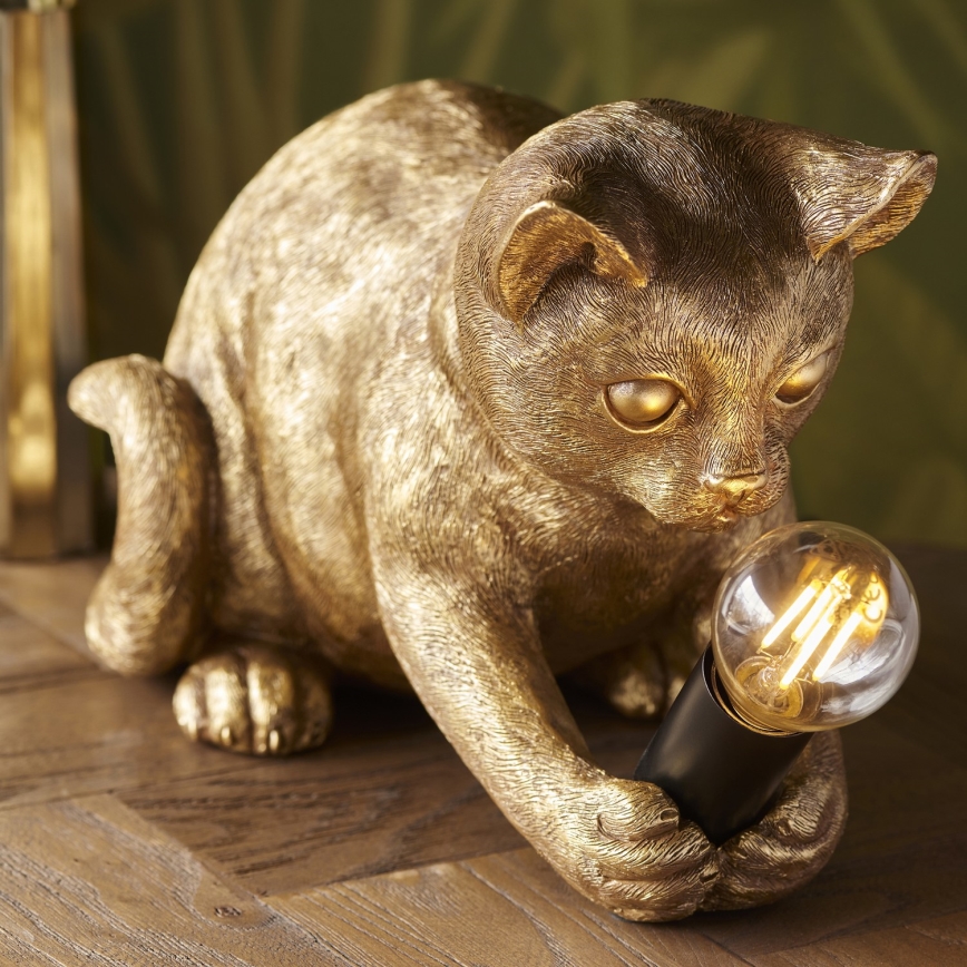 Endon 107389 - Bordslampa KITTEN 1xE14/7W/230V guld