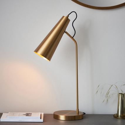 Endon 107527 - Bordslampa KARNA 1xE27/10W/230V mässing