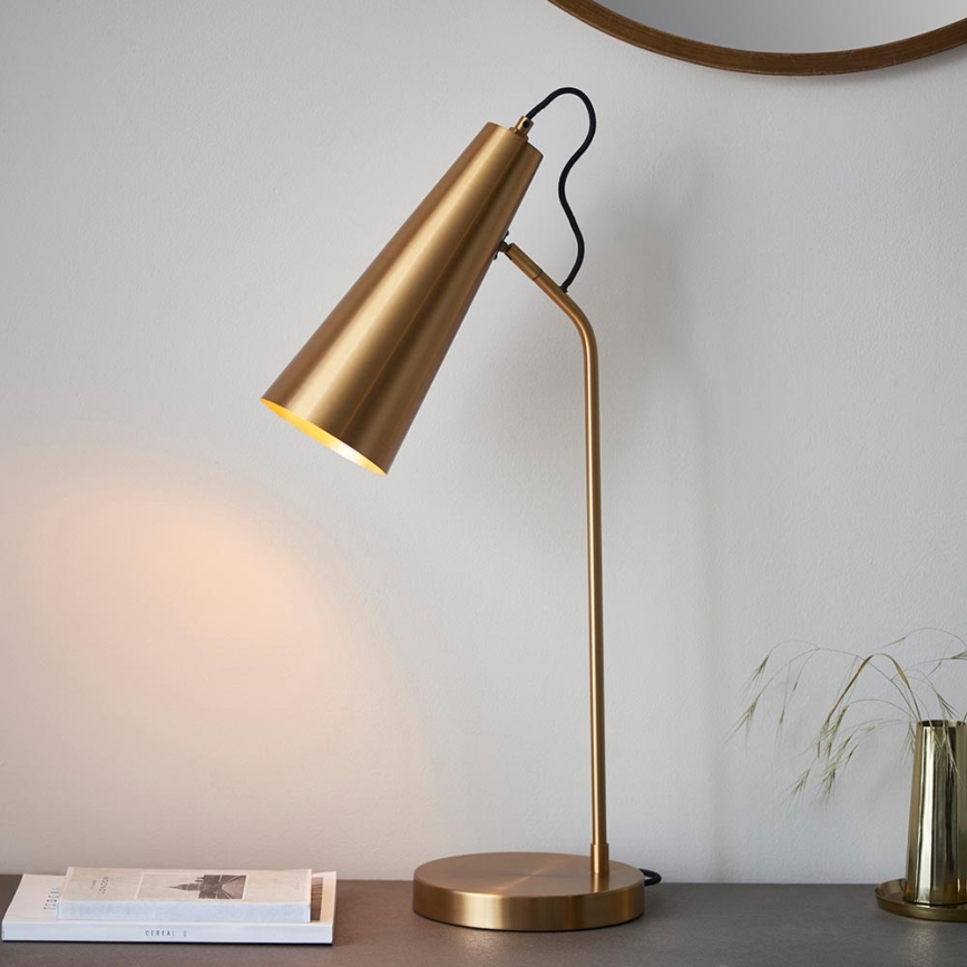 Endon 107527 - Bordslampa KARNA 1xE27/10W/230V mässing