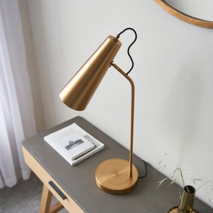 Endon 107527 - Bordslampa KARNA 1xE27/10W/230V mässing