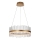 Endon 107671 - LED ljusreglerad ljuskrona på textilsladd ADRIEL LED/41W/230V 3000K diameter 51 cm guld/genomskinlig