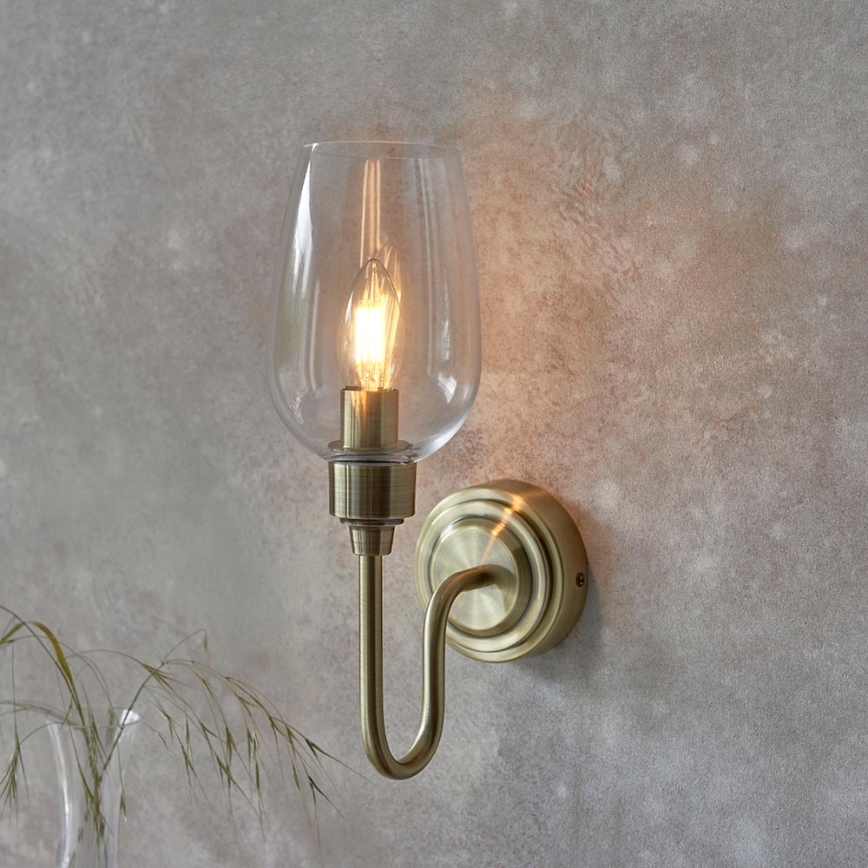Endon 107792 - Vägglampa STOURTON 1xE14/6W/230V mässing