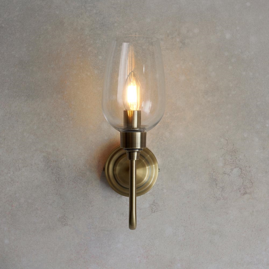 Endon 107792 - Vägglampa STOURTON 1xE14/6W/230V mässing