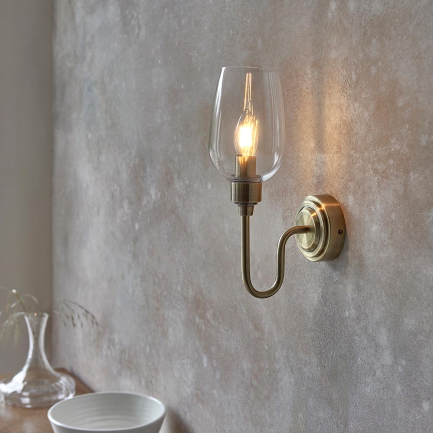 Endon 107792 - Vägglampa STOURTON 1xE14/6W/230V mässing
