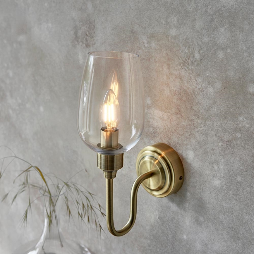 Endon 107792 - Vägglampa STOURTON 1xE14/6W/230V mässing