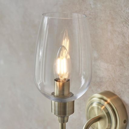 Endon 107792 - Vägglampa STOURTON 1xE14/6W/230V mässing