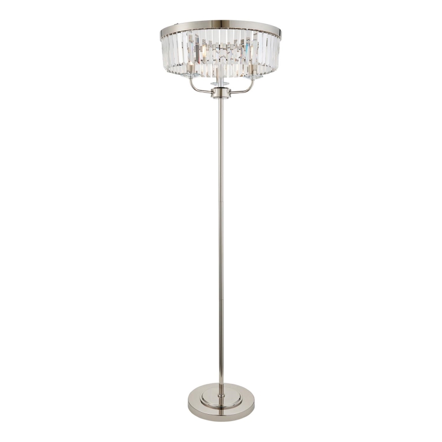 Endon 108103 - Golvlampa CHESTERFIELD 3xE14/6W/230V skinande krom
