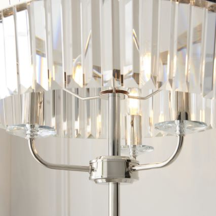 Endon 108103 - Golvlampa CHESTERFIELD 3xE14/6W/230V skinande krom