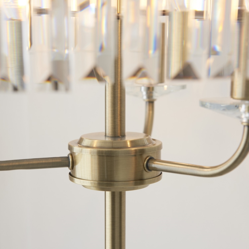 Endon 110644 - Golvlampa CHESTERFIELD 3xE14/6W/230V mässing