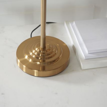 Endon 110721 - Bordslampa HIGHCLERE 3xE14/18W/230V beige/mässing