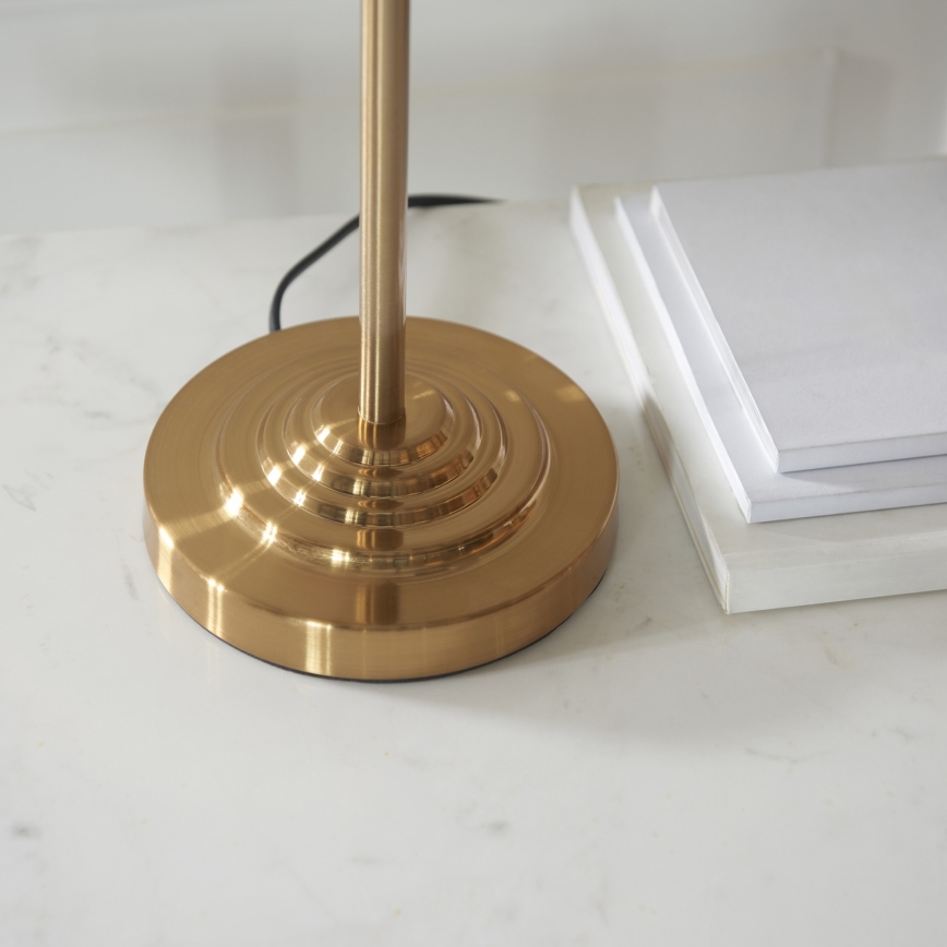 Endon 110721 - Bordslampa HIGHCLERE 3xE14/18W/230V beige/mässing