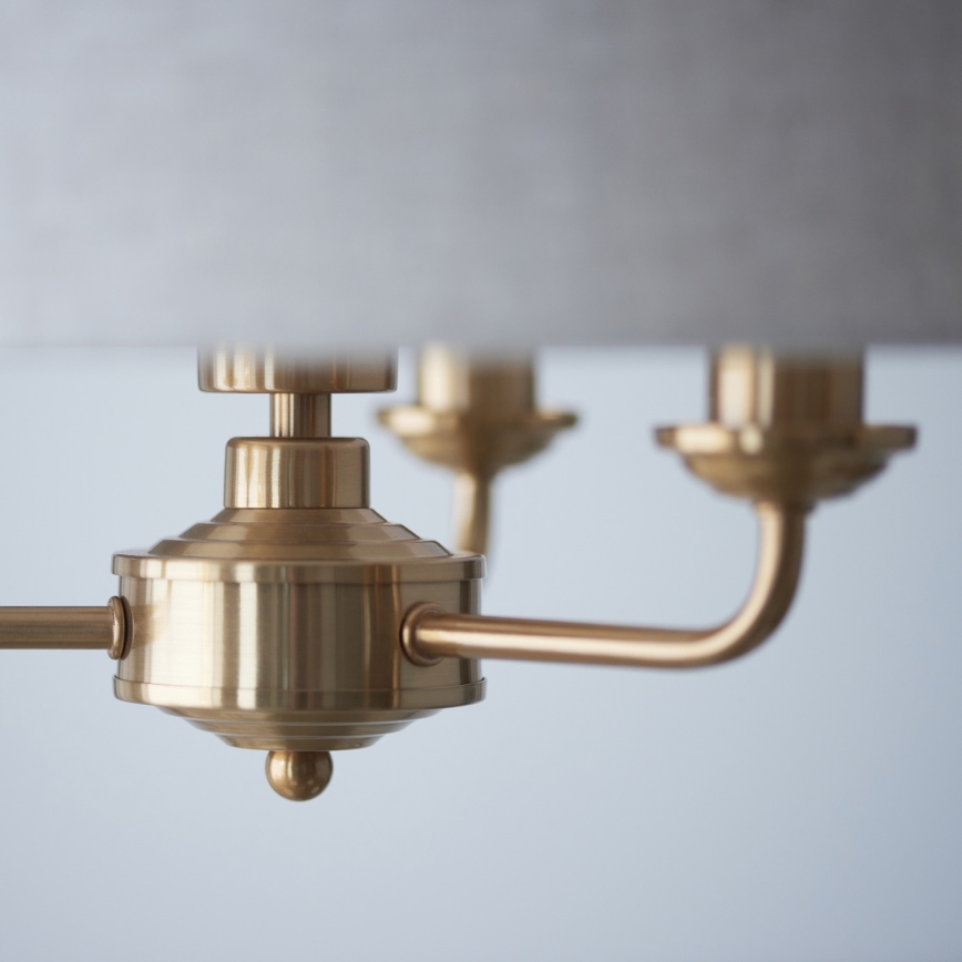 Endon 110723 - Ljuskrona på kedja HIGHCLERE 3xE14/40W/230V beige/mässing