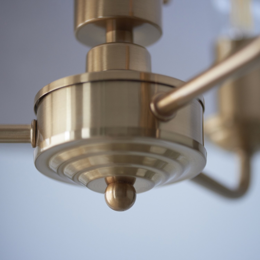Endon 110723 - Ljuskrona på kedja HIGHCLERE 3xE14/40W/230V beige/mässing