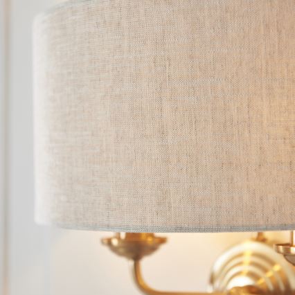 Endon 110726 - Vägglampa HIGHCLERE 2xE14/40W/230V beige/mässing