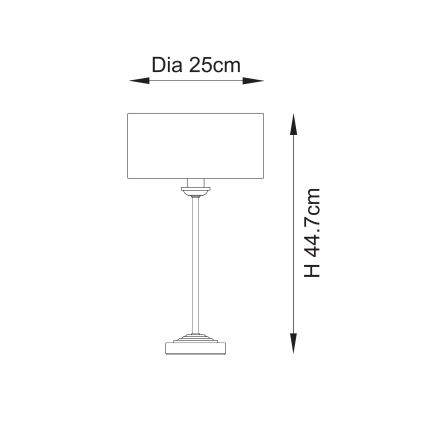 Endon 110728 - Bordslampa HIGHCLERE 1xE14/7W/230V beige/mässing Ø 25 cm