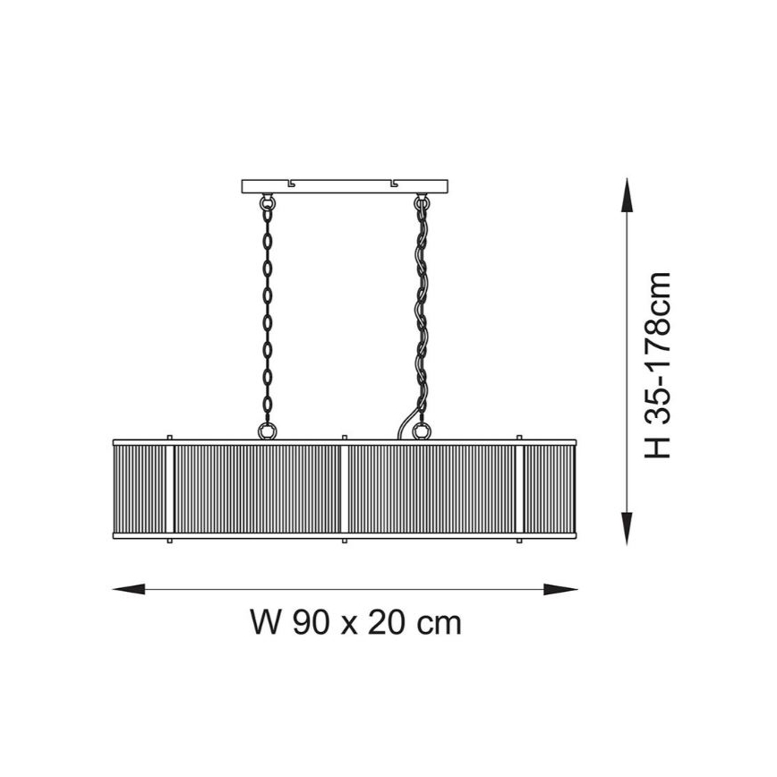 Endon 110945 - Ljuskrona på kedja RIDGETON 4xE14/6W/230V mässing/genomskinlig