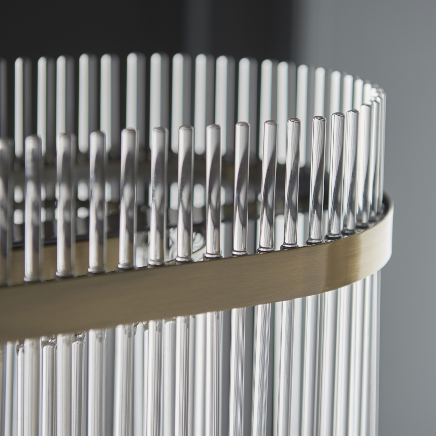 Endon 112573 - Ljuskrona på kedja MARIETTA 4xE14/6W/230V mässing/genomskinlig