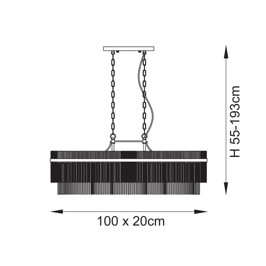 Endon 112573 - Ljuskrona på kedja MARIETTA 4xE14/6W/230V mässing/genomskinlig