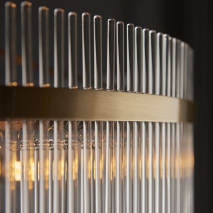 Endon 112574 - Kronlampa med kedja MARIETTA GRAND 7xE14/7W/230V mässing/klart glas