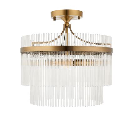 Endon 112575 - Ytmonterad ljuskrona MARIETTA 3xE14/7W/230V mässing/genomskinlig