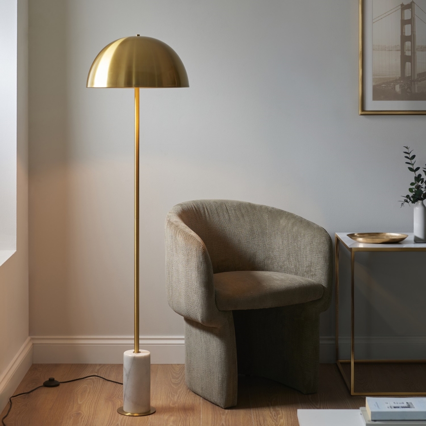 Endon 114208 - Golvlampa BERTOIA 1xE27/10W/230V mässing