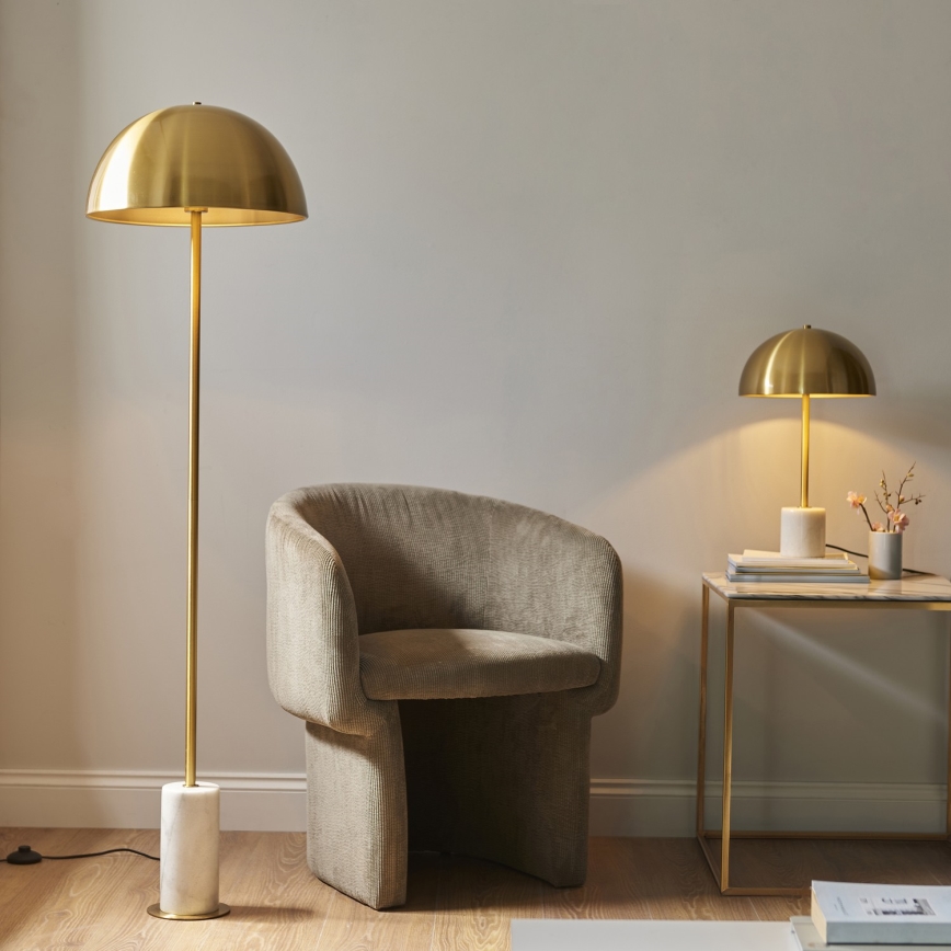 Endon 114208 - Golvlampa BERTOIA 1xE27/10W/230V mässing