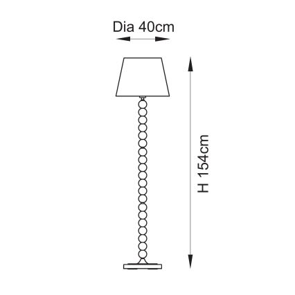 Endon 114634 - Golvlampa HIGGLEDY 1xE27/10W/230V grön/grå