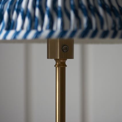 Endon 114778 - LED Dimbar uppladdningsbar golvlampa BURLEY LED/1,5W/5V mässing/blå