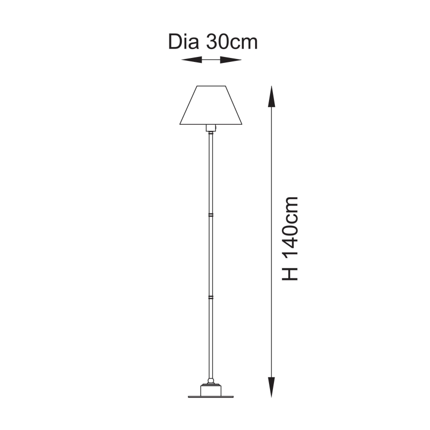 Endon 114778 - LED Dimbar uppladdningsbar golvlampa BURLEY LED/1,5W/5V mässing/blå