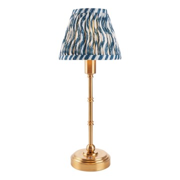Endon 114796 - LED Ljusreglerad uppladdningsbar bordslampa BURLEY LED/1,5W/5V 3600 mAh mässing/blå