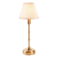 Endon 114811 - Dimmbar uppladdningsbar LED-bordslampa BURLEY LED/1,5W/5V 3600 mAh mässing/vit