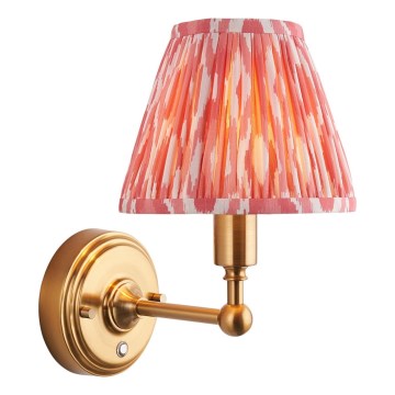Endon 114817 - LED Ljusreglerad uppladdningsbar vägg lampa BURLEY LED/1,5W/5V mässing/rosa