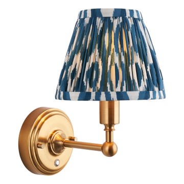 Endon 114827 - LED Ljusreglerad uppladdningsbar vägg lampa BURLEY LED/1,5W/5V mässing/blå