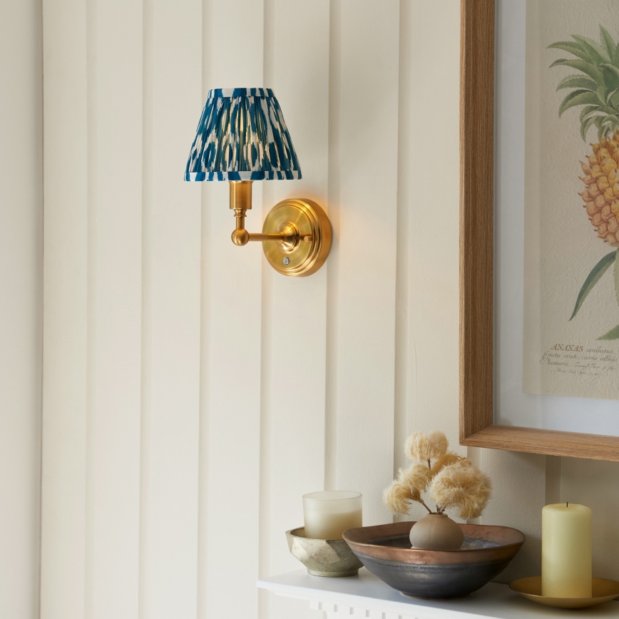 Endon 114827 - LED Ljusreglerad uppladdningsbar vägg lampa BURLEY LED/1,5W/5V mässing/blå