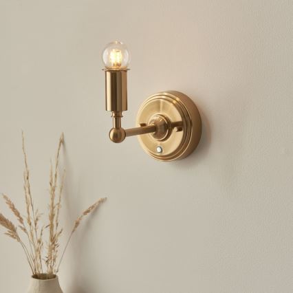 Endon 114827 - LED Ljusreglerad uppladdningsbar vägg lampa BURLEY LED/1,5W/5V mässing/blå