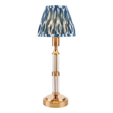 Endon 114846 - LED Ljusreglerad uppladdningsbar bordslampa MORTON LED/1,5W/5V 3600 mAh mässing/blå