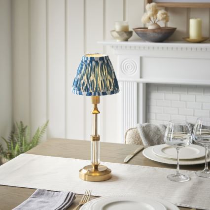 Endon 114846 - LED Ljusreglerad uppladdningsbar bordslampa MORTON LED/1,5W/5V 3600 mAh mässing/blå