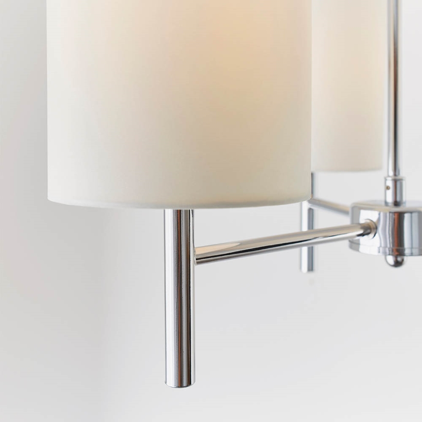 Endon 56642 - Pendelkrona BRIO 3xE14/40W/230V skinande krom/vit