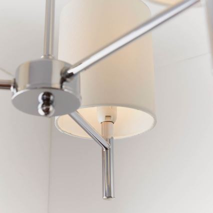Endon 56642 - Pendelkrona BRIO 3xE14/40W/230V skinande krom/vit