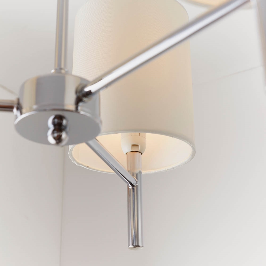 Endon 56642 - Pendelkrona BRIO 3xE14/40W/230V skinande krom/vit