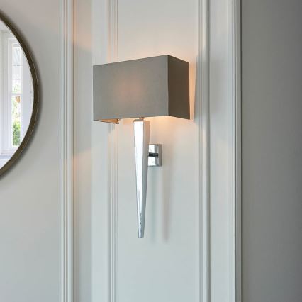 Endon 56706 - Vägglampa MORETO 1xE14/7W/230V blank krom/grå