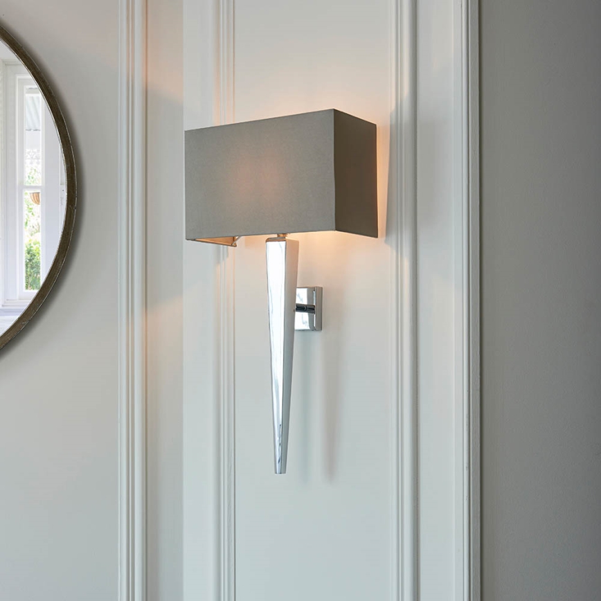 Endon 56706 - Vägglampa MORETO 1xE14/7W/230V blank krom/grå